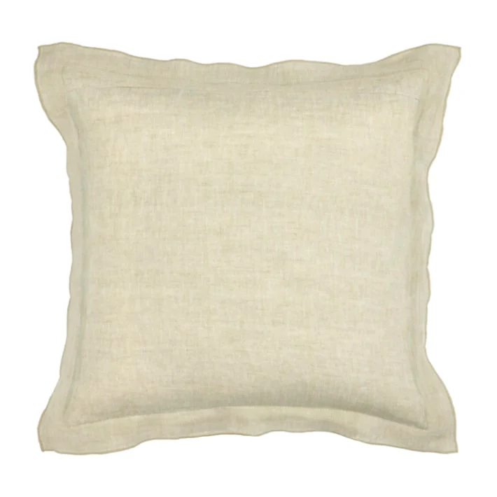 LINEN CHAMBRAY(リネンシャンブレー)　クッションカバー 45角 イエローグリーン - Image 3
