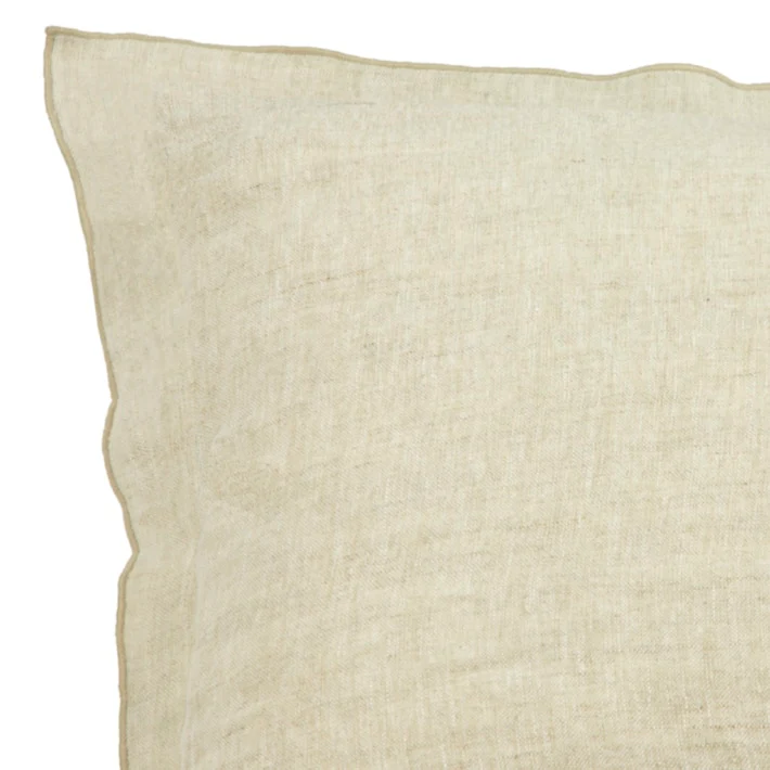 LINEN CHAMBRAY(リネンシャンブレー)　クッションカバー 45角 イエローグリーン - Image 5
